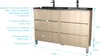 Meuble de salle de bains 120 cm 6 Tiroirs Chêne Clair + Voir les images du produit 4