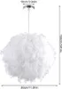 Feather Pendelleuchte Schirm für Decken Flauschige Lampe Produktbild-Vorschau 3
