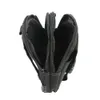 A black utility pouch with multiple zippered compartments, shown from a top-down perspective against a white background. Produktbild-Vorschau