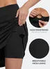 Gonna sportiva da tennis da donna con tasche, comoda, nera, Anteprima dell’immagine prodotto 3