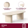 HOOZ® Couchtisch oval – inkl. Keramikplatte Traventin-Optik Produktbild-Vorschau 6