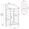Abri de jardin vidaXL blanc 59 x 56 x 113,5 cm en bois Voir les images du produit 8
