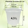 MePla - 5 Stück - Pflanztopf Orchidee ø 21 cm Produktbild-Vorschau 2