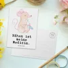 Mr. & Mrs. Panda Postkarte Maus Nähen - Weiß - Geschenk, Produktbild-Vorschau 3
