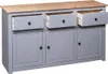 vidaXL Sideboard Gris 135x40x80 cm Pin Panama Voir les images du produit 6