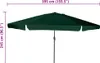 vidaXL Parasol ogrodowy Zielony 394 x 394 x 248 cm Podgląd zdjęcia produktu 5