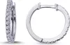 0,14 Carat Diamant Creolen 585`er 14 Karat Weißgold Produktbild-Vorschau 3