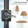 COSTWAY Dubbele parasol met zonne-LED, 450x260cm, PE Productafbeelding-voorbeeld 7