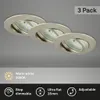 3 x Briloner LED Einbauleuchte rund Nickel matt IP23 3 x Produktbild-Vorschau 2