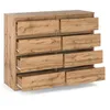 A wooden dresser with eight drawers, some of which are open. Produktbild-Vorschau