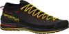 Schwarz-gelbe Zustiegsschuhe "TX2 Evo" von La Sportiva mit auffälligen roten Schnürsenkeln. Produktbild-Vorschau