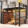 Łóżko piętrowe 140x200 cm z 8 szufladami, 2 półkami, Podgląd zdjęcia produktu 1