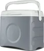 A gray and white thermoelectric portable cooler box with a handle. Produktbild-Vorschau