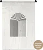 MuchoWow® Wandteppich Wandbehang Kunst - Bogen - Schwarz - Produktbild-Vorschau 1