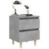 Comodino con gambe in pino grigio cemento 40x35x50 cm Anteprima dell’immagine prodotto 7