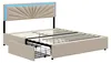 INONEFT Doppelbett Polsterbett 160x200cm, Stauraumbett mit Produktbild-Vorschau 10