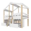 Letto a mezza altezza Sweiko, 90x200cm, forma di casa, Anteprima dell’immagine prodotto 7