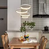 ZMH luce a sospensione bianca 4 fiamme tavolo da pranzo LED Anteprima dell’immagine prodotto 5