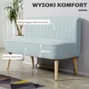 HOMCOM Sofa 2-Sitzer Stoffsofa Couch Polstersofa Loungesofa Produktbild-Vorschau 4