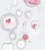 Tasse, Becher Hearts all over Herzen weiß rosa 300ml Produktbild-Vorschau 3