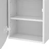 Badezimmer Hängeschrank oval mit Spiegel - Weiß - RURI Produktbild-Vorschau 4
