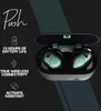 A pair of Skullcandy Push S2BBW True Wireless IE Headphones in their charging case, with feature callouts. Produktbild-Vorschau