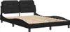 vidaXL Bettgestell ohne Matratze "Zadar" Schwarz 120x200 cm Produktbild-Vorschau 3
