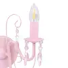 vidaXL Applique con perle rosa 2 × prese E14 Anteprima dell’immagine prodotto 3