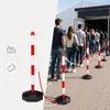 Relaxdays Absperrpfosten, 4er Pack, mit Kette, Kunststoff, Produktbild-Vorschau 5