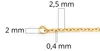 Vintageparts Gliederkette Edelstahl PVD goldfarben 45cm Produktbild-Vorschau 5