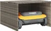 vidaXL Mähroboter-Garage Grau 86x90x52/57 cm Poly Rattan Produktbild-Vorschau 4