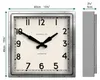 Newgate Quad - Wanduhr - Edelstahl Produktbild-Vorschau 3
