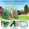 COSTWAY Gewächshaus mit Abdeckung, Rolltür, Fenster, Produktbild-Vorschau 5