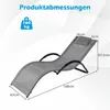 COSTWAY sklopné lehátko do sauny s odnímatelným polštářem, Náhled obrázku produktu 3