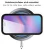A smartphone case is shown on a wireless charger. Produktbild-Vorschau