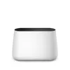 A white humidifier with a black interior, shown from the front on a white background. Produktbild-Vorschau