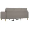 vidaXL 3-osobowa sofa taupe 180 cm tkanina Podgląd zdjęcia produktu 4
