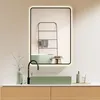 HOKO Badspiegel 50x70/70x50 cm mit Metall Rahmen Produktbild-Vorschau 1