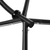 A close-up view of the black metal frame of a hanging chair, showing the connection points and bolts. Náhled obrázku produktu