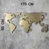Wallity, World Map Silhouette XL - Gold, dekoracja ścienna, Podgląd zdjęcia produktu 3