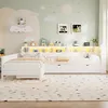Merax Divano letto due 90x200cm a forma di L, divano letto Anteprima dell’immagine prodotto 2