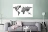 MuchoWow® Poster Männliche Weltkarte - schwarz und weiß Produktbild-Vorschau 5