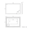 AQUABATOS LED Badezimmerspiegel 100x70cm Anti‑Beschlag IP44 Produktbild-Vorschau 6