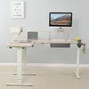 An L-shaped standing desk with a computer monitor, keyboard, speaker, and printer. Voir les images du produit