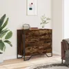 vidaXL Komoda kouřový dub 91x35,5x74,5 cm materiál na bázi Náhled obrázku produktu 3