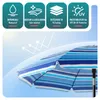 VOUNOT® Sonnenschirm Strandschirm 200cm mit Tragetasche und Produktbild-Vorschau 4