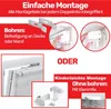 Image shows two different mounting options for a roller blind, with text explaining the process. Produktbild-Vorschau