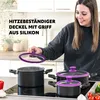 Skleněná poklice se silikonovým okrajem pro hrnce a pánve o Náhled obrázku produktu 3
