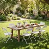 Ensemble de 4 chaises pliantes COSTWAY, chaises d'invités, Voir les images du produit 8