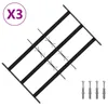 Zabezpečovacia mriežka na okná s 3 priečkami 3 pcs 43-74 cm Náhľad obrázku produktu 2
